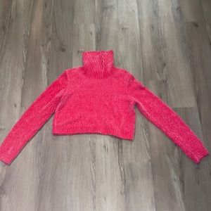 M/L bright pink Cotton Candy LA cropped sweater